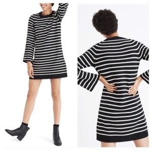 Madewell StripedSweater Dress 100% MerinoWool Sz S